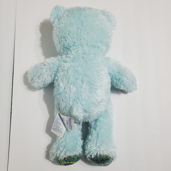 Build a Bear Workshop BABW Frozen Fever Anna Blue Sparkly Teddy Bear Plush Dress - Picture 6 of 11